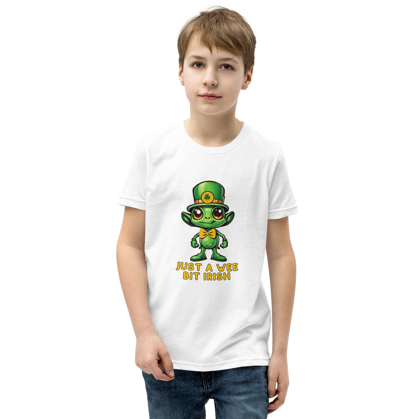 Just a Wee Bit Irish Alien Youth Short Sleeve T-Shirt - jaecrece